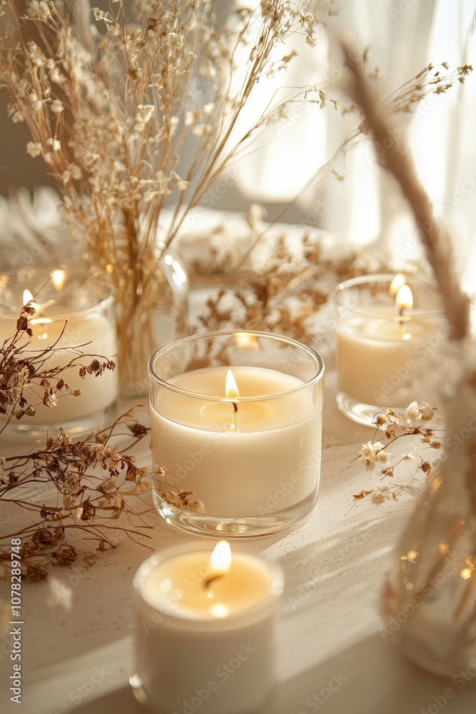 candles medicinal herbs spa. Selective focus candles medicinal herbs spa. Selective focus