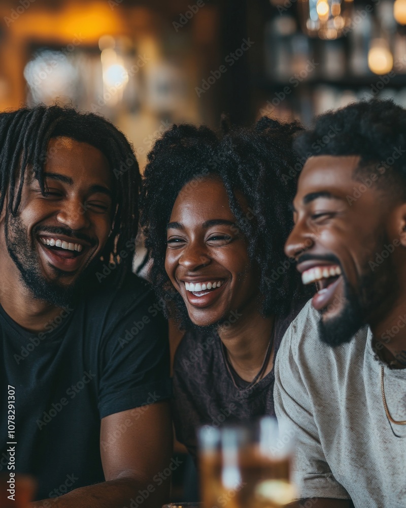 Joyful Moments with Friends: Laughter and Warmth in a Vibrant Social Setting