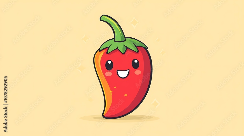 Cute Chili Pepper Cartoon Cute Chili Pepper Cartoon