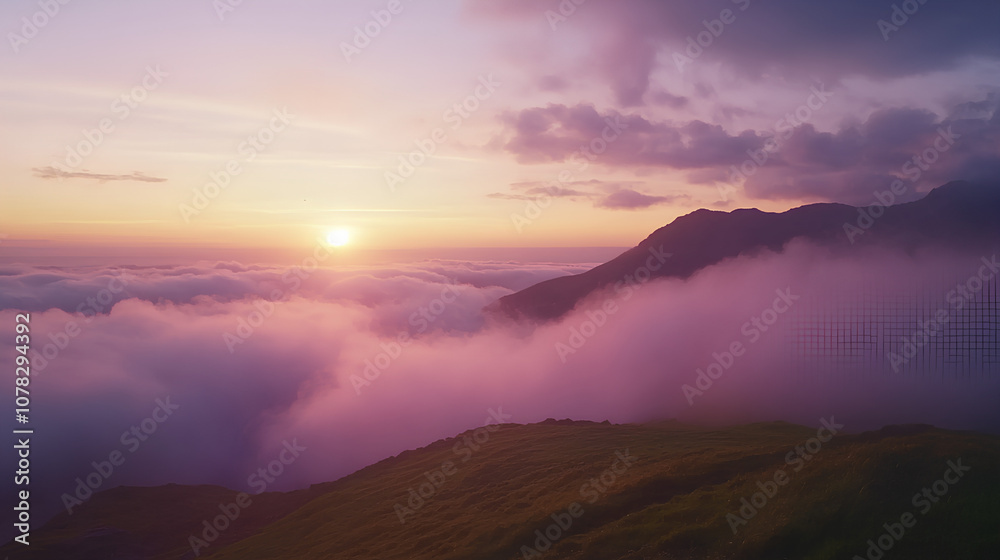 Fototapeta premium Picturesque sunset clouds