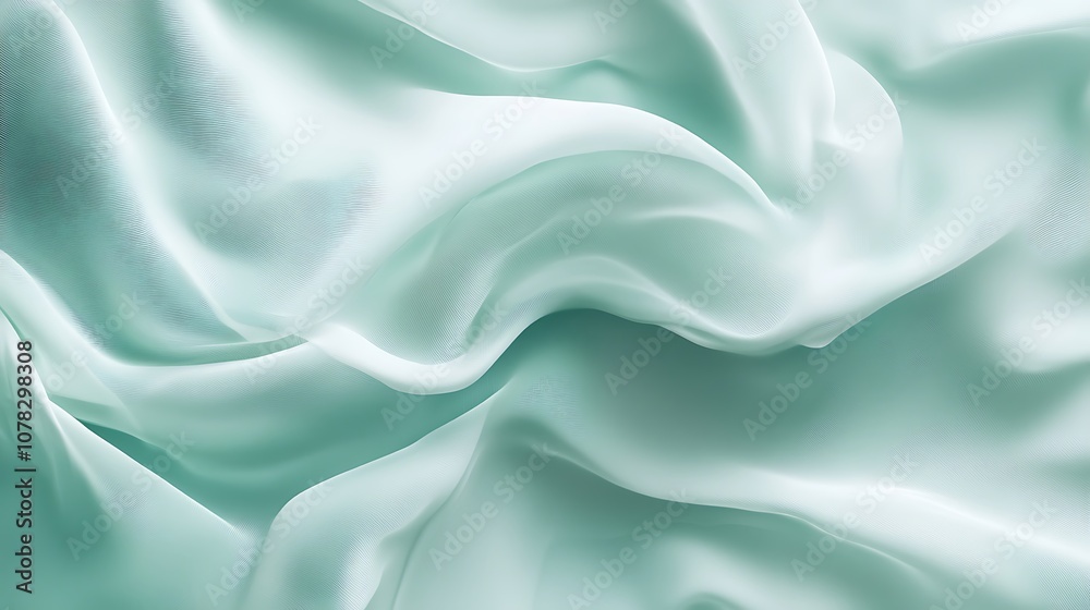 Obraz premium Light seafoam green background with a soft, smooth texture