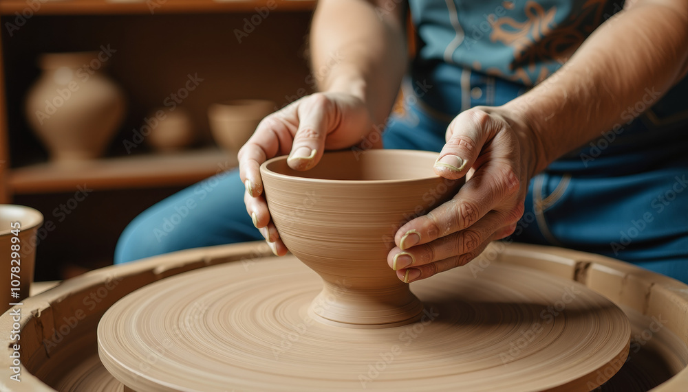 Master Potter Shaping a Stunning Clay Bowl Master Potter Shaping a Stunning Clay Bowl