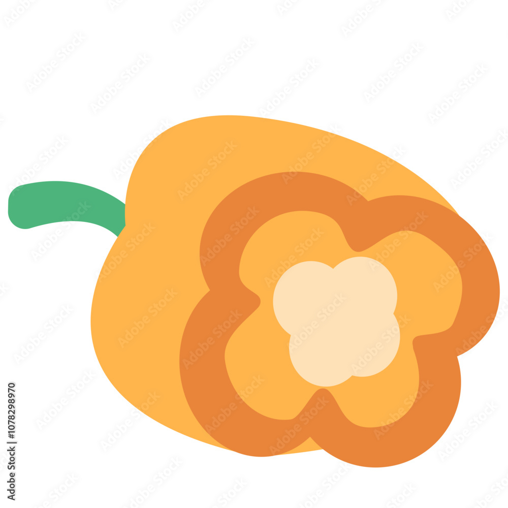 Sweet bell pepper icon Sweet bell pepper icon