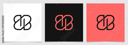 BB Initial Letter Symbol Logo Graphic Design Element , Lettering Font Initial Logo Vector Illustration , Letter BB Symbol For Brand Company Element photo