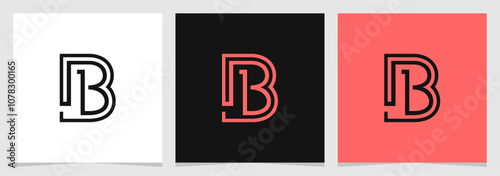 BB Initial Letter Symbol Logo Graphic Design Element , Lettering Font Initial Logo Vector Illustration , Letter BB Symbol For Brand Company Element photo