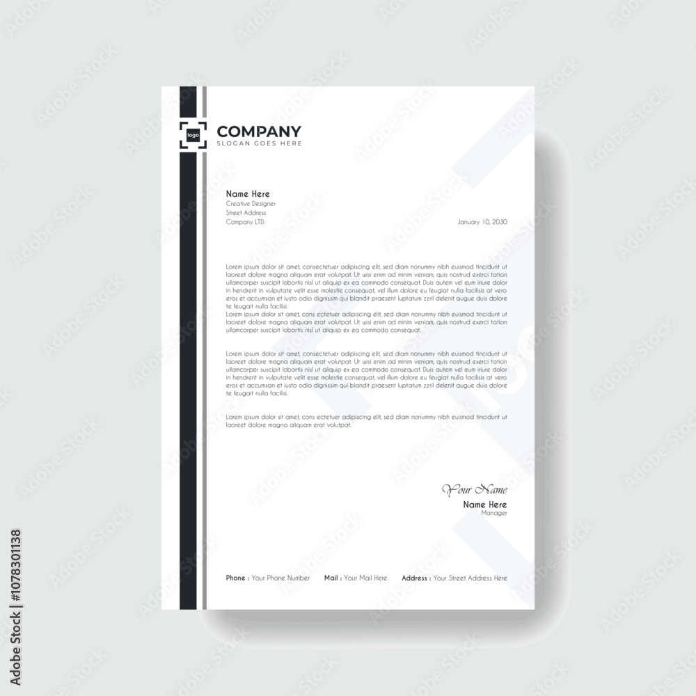 Professional And Creative Modern Corporate Business Letter Head Template.
Professional And Creative Modern Corporate Business Letter Head Template.