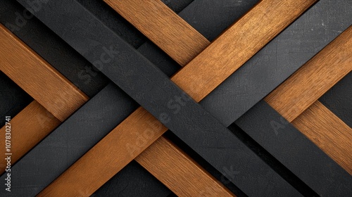 An abstract pattern of intersecting dark and light strips, creating a visually striking texture with a modern aesthetic.