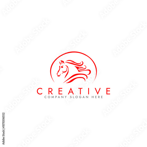 Horse Logo. horse head. Horse looks content Graphic Icon vector design 