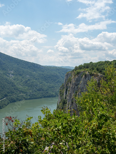 Danube river seen from the Ciucaru Mare plateau, Romania photo