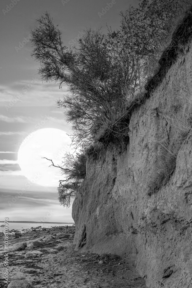 Sunrise on the beach of the island Poel