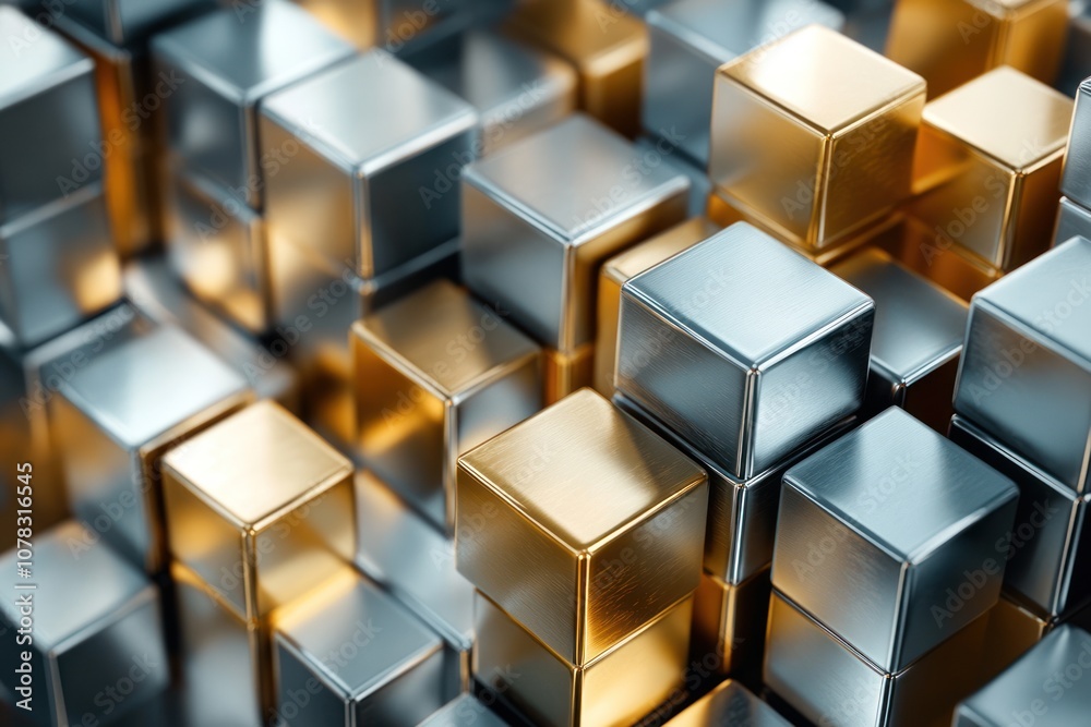 Abstract Metallic Cubes Abstract Metallic Cubes