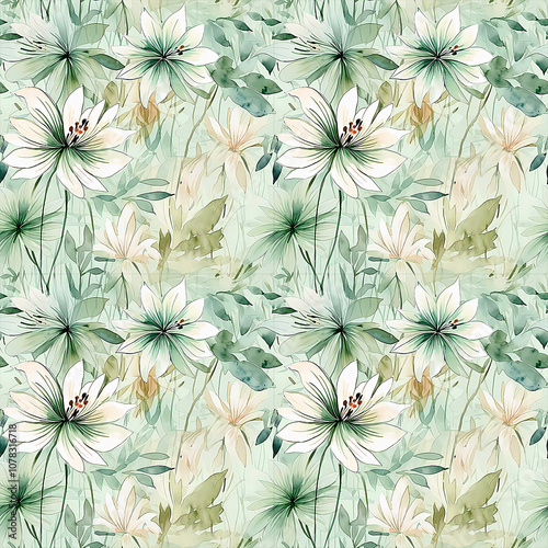 seamless pattern with flowers