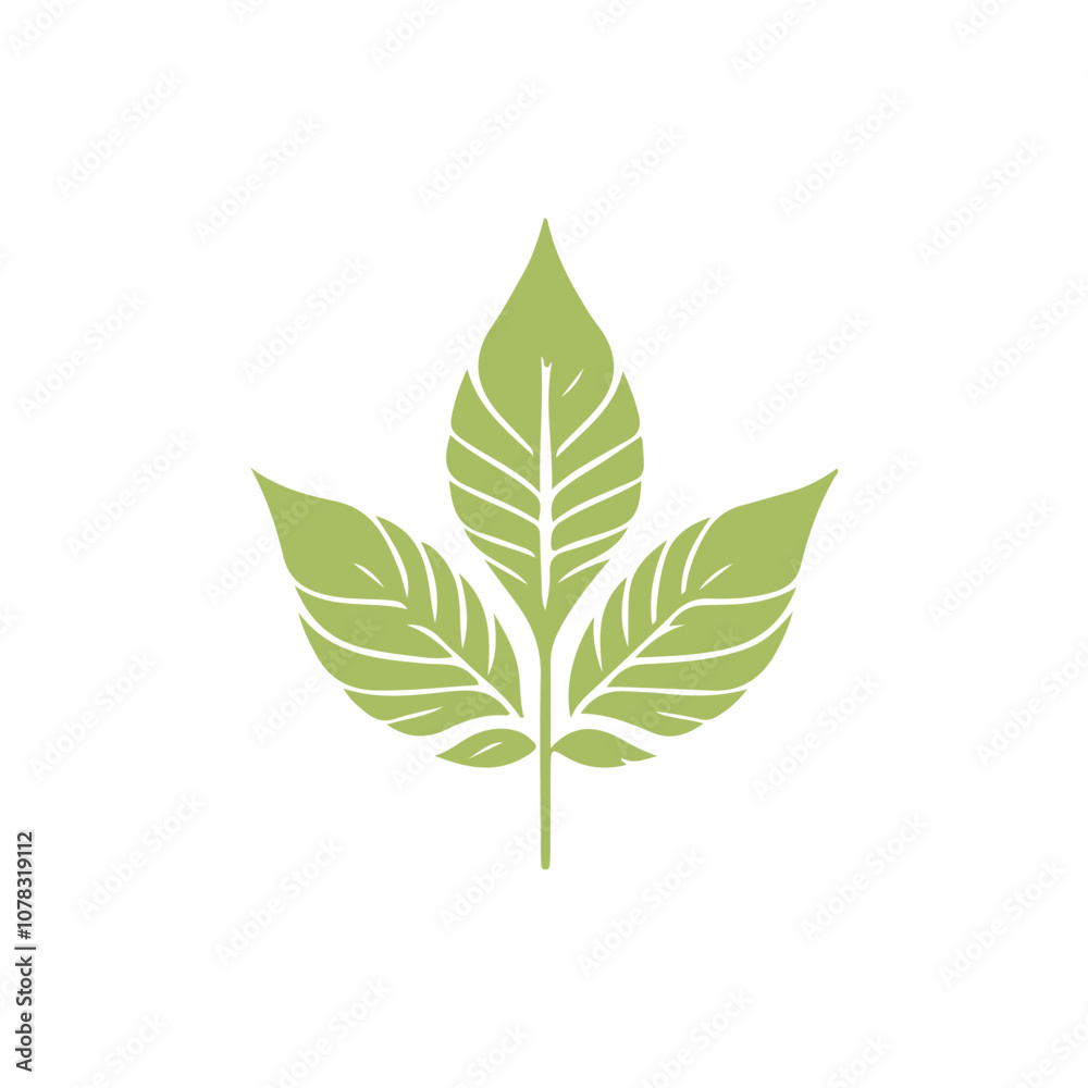 Naklejka premium Unique Leaf Logo