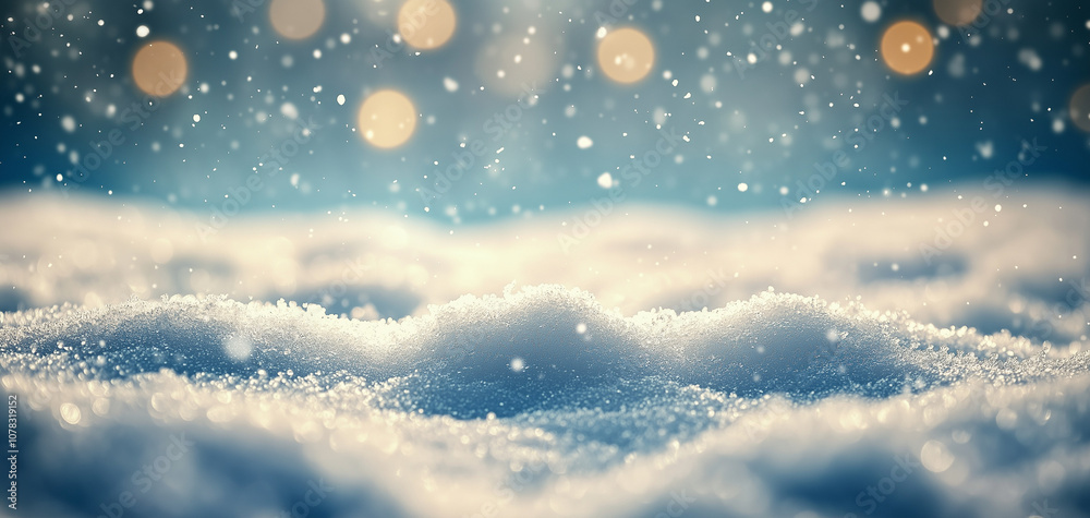 christmas background with snow