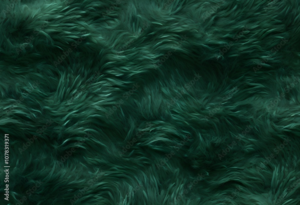 Fototapeta premium Deep Green Plush Fabric Texture – Warm and Cozy Feel for Holiday Decor