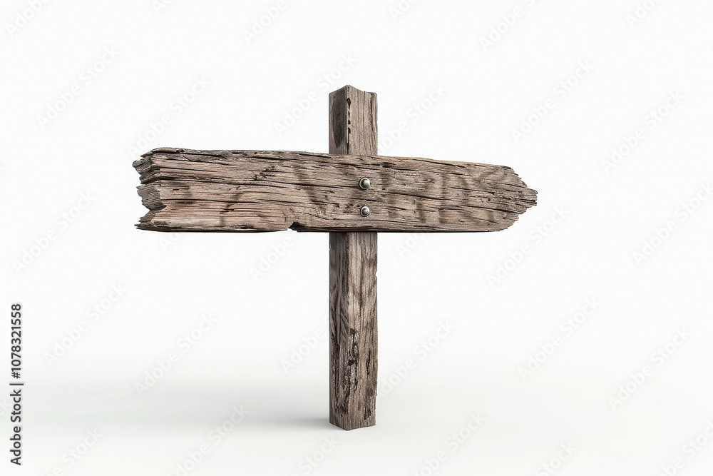 Direction wooden sign post , isolated on a white background Direction wooden sign post , isolated on a white background