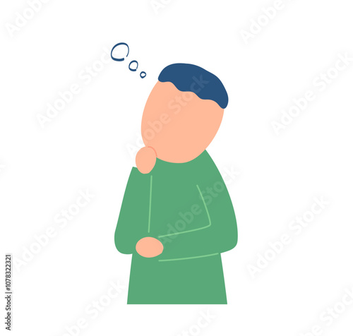 考える男性のイラスト