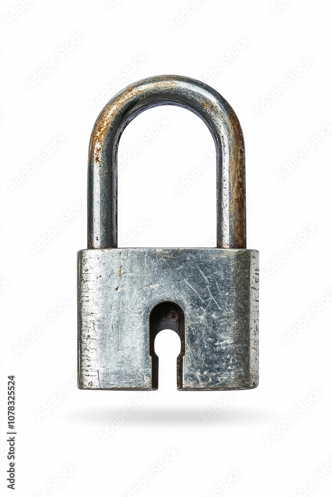Rusty padlock isolated on white background. Rusty padlock isolated on white background.