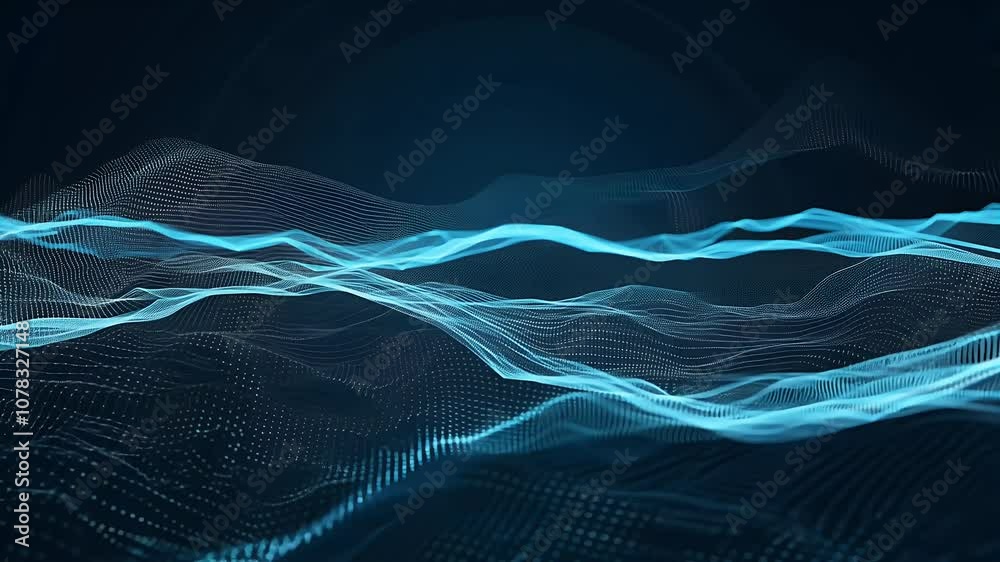 black digital surface technology background featuring moving plexus lines dots represent data transmission network communication abstract nature offers depth dimension making ideal driven projects