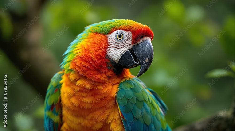Close up of A parrot in its habitat professional documentary photography Close up of A parrot in its habitat professional documentary photography