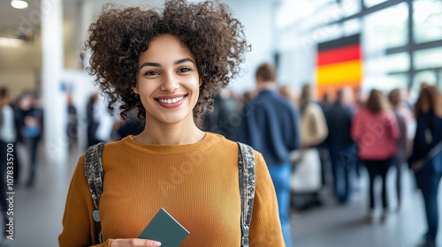 Wähler im Wahllokal gibt Stimme zur Bundestagswahl in Deutschland ab