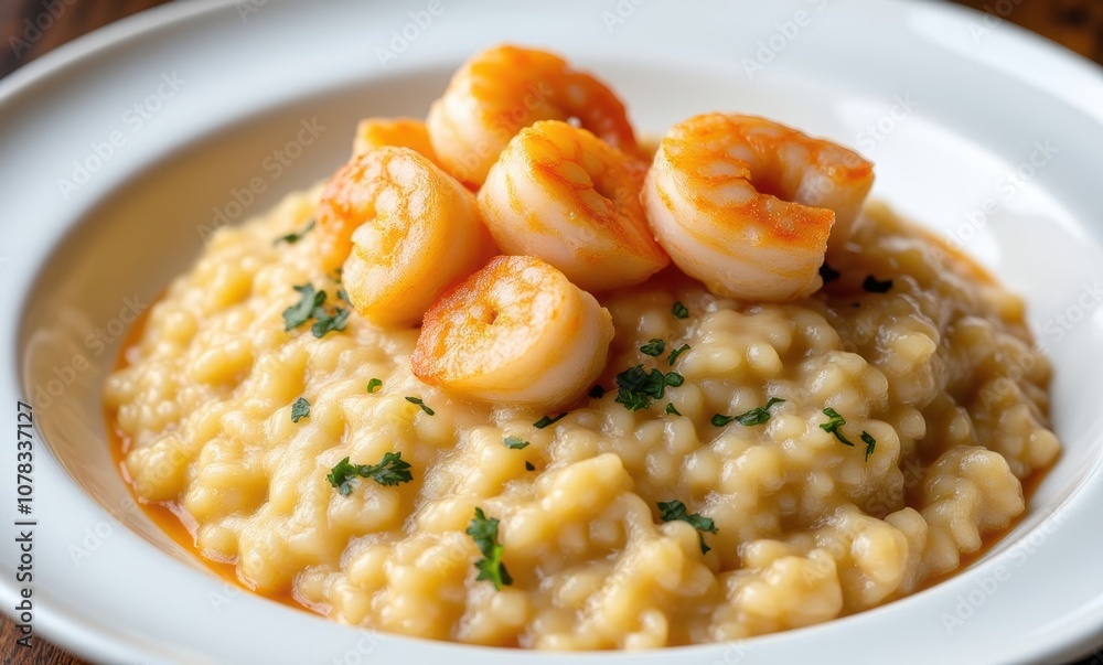 Delicious shrimp risotto with herbs Delicious shrimp risotto with herbs