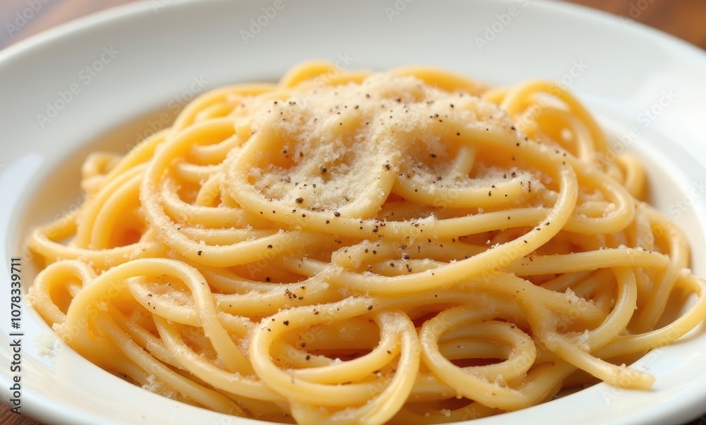 Delicious plate of spaghetti with cheese Delicious plate of spaghetti with cheese