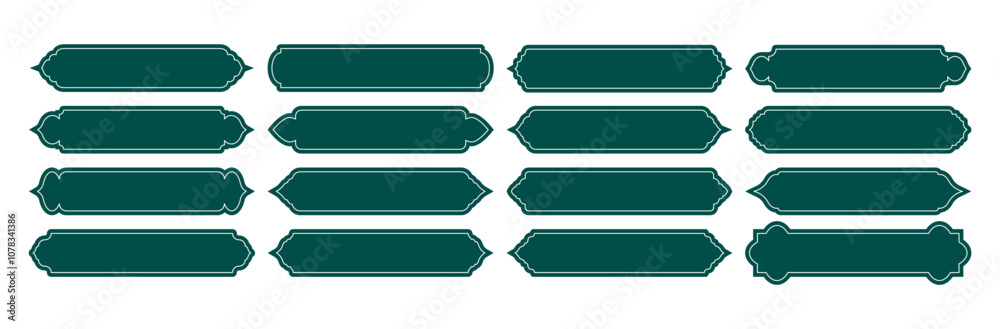 Islamic style border and frame design template. Vector illustration.