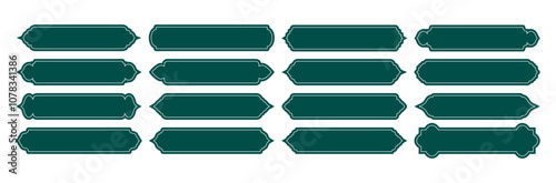 Islamic style border and frame design template. Vector illustration.
