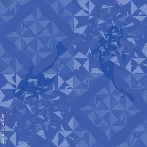 Aqua Glass Mirage v2 pattern for prints