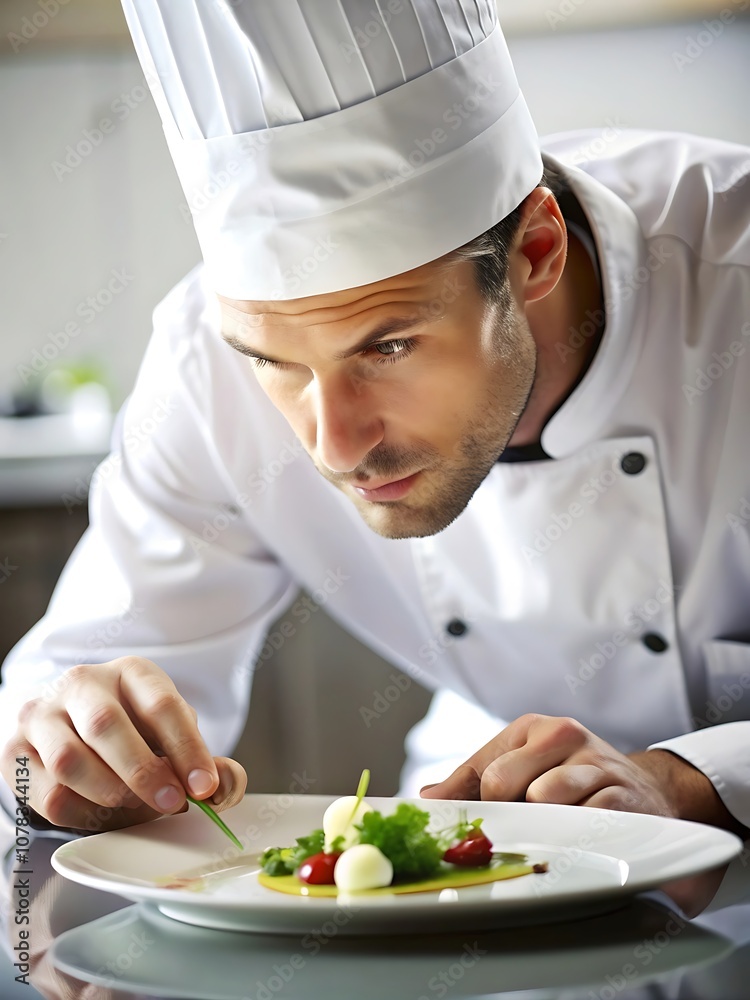 Chef preparando hábilmente un plato en una cocina tradicional, centrándose en la pasión y la precisión en cada paso de la cocina. Chef preparando hábilmente un plato en una cocina tradicional, centrándose en la pasión y la precisión en cada paso de la cocina.