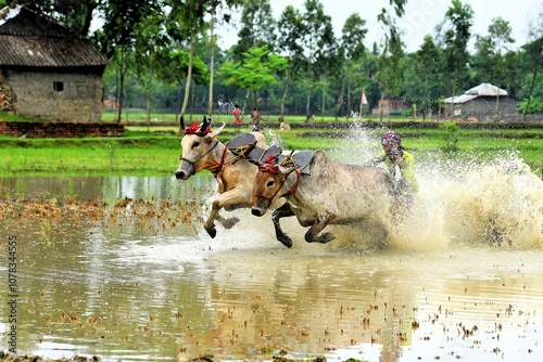 Photography Moichara cattle race festival at Herobhanga village, near Canning railway statio