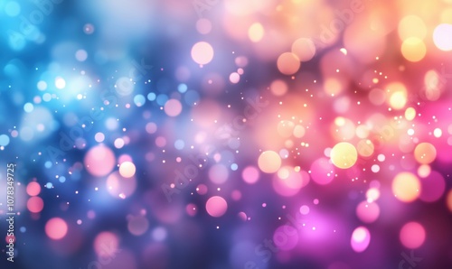 Colorful bokeh background with vibrant lights and soft focus effects