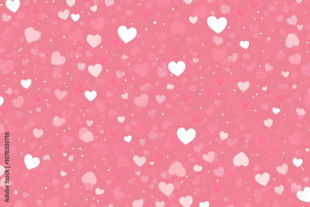 Simple pink background with scattered abstract hearts for a clean look. Simple pink background with scattered abstract hearts for a clean look.