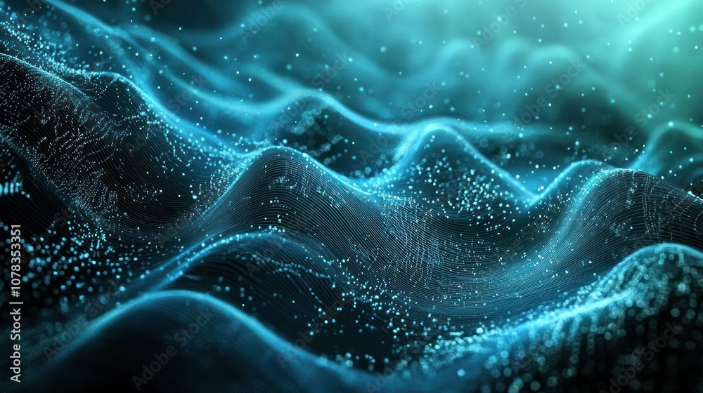 Abstract blue digital wave pattern. Abstract blue digital wave pattern.