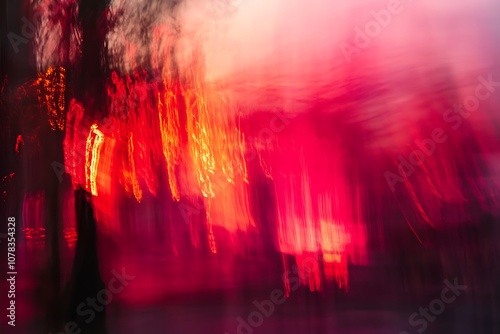 Glowing red motion blur with soft edges