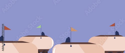 Women together as unity, perfect imperfection concept for international women's day, flat vector stock illustration with feminists for March 8