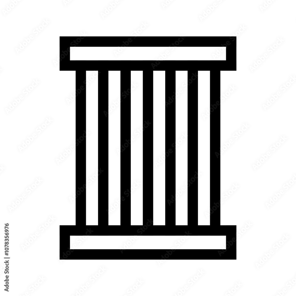 Jail icon in black, outline style and transparent background
Jail icon in black, outline style and transparent background