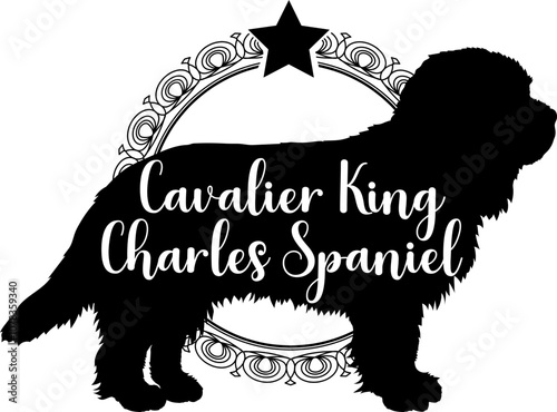 Cavalier King Charles Spaniel. dog silhouette, dog, dog breeds, logo, vector, silhouette, logo design, animal, illustration, icon, sign, design, black, symbol, pet
