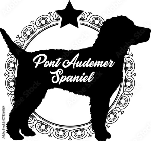 Pont Audemer. dog silhouette, dog, dog breeds, logo, vector, silhouette, logo design, animal, illustration, icon, sign, design, black, symbol, pet
