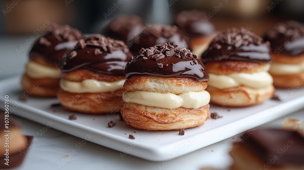 Mini Éclairs with Vanilla Custard and Chocolate Ganache Recipe Mini Éclairs with Vanilla Custard and Chocolate Ganache Recipe
