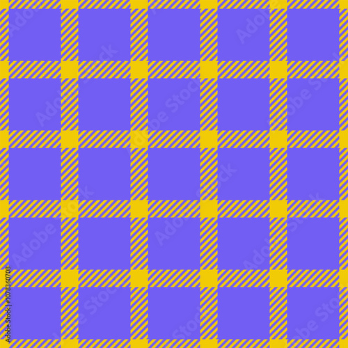 Network fabric vector pattern, suite background textile tartan. Shape texture check plaid seamless in bright and indigo colors.