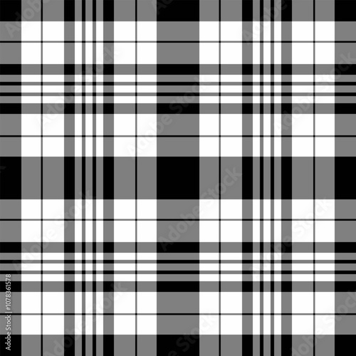 Styling textile plaid vector, masculine pattern tartan fabric. Empty texture seamless background check in gray and white colors.