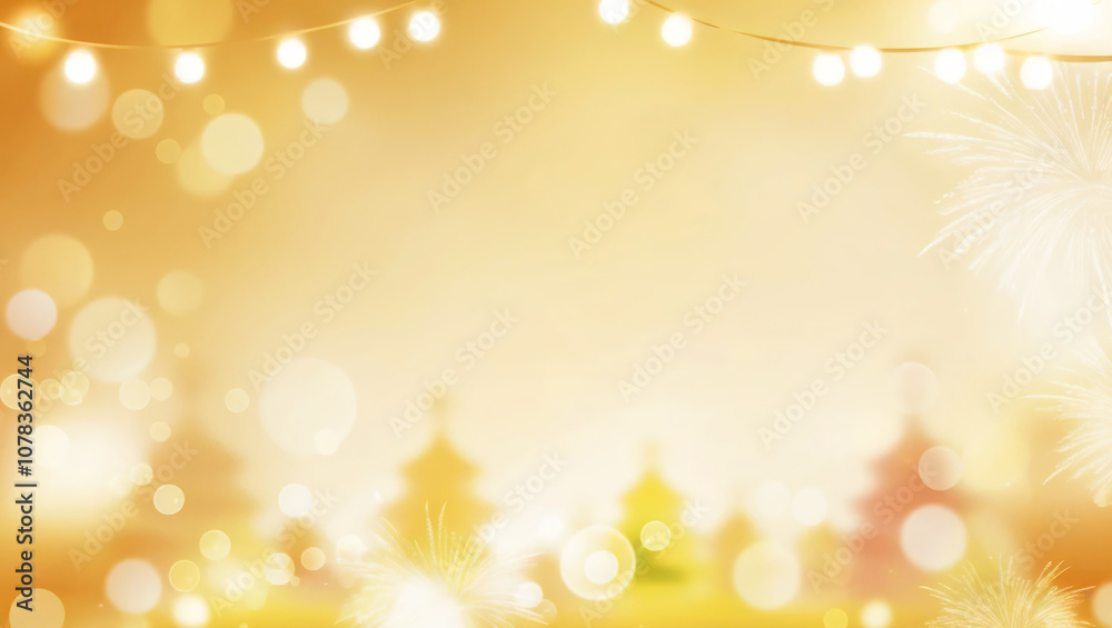Abstract beige background with blurred festival lights, bokeh and outdoor celebration fireworks Abstract beige background with blurred festival lights, bokeh and outdoor celebration fireworks