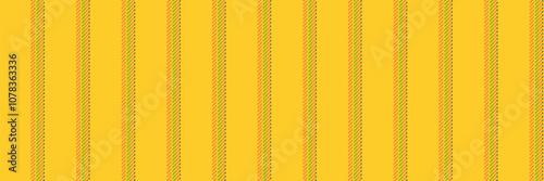 Symmetry pattern texture lines, production seamless background vertical. Close up textile vector stripe fabric in yellow and orange colors.