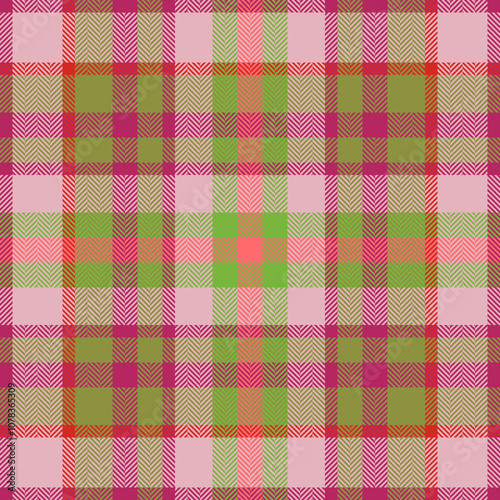 Plaid check pattern. Seamless fabric texture. Tartan textile print.