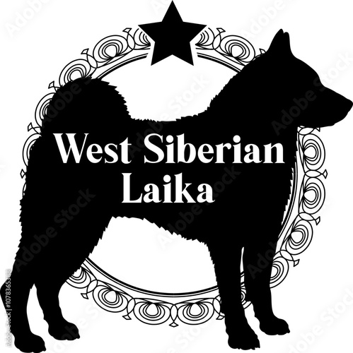  West Siberian Laika.svg dog silhouette, dog, dog breeds, logo, vector, silhouette, logo design, animal, illustration, icon, sign, design, black, symbol, pet
