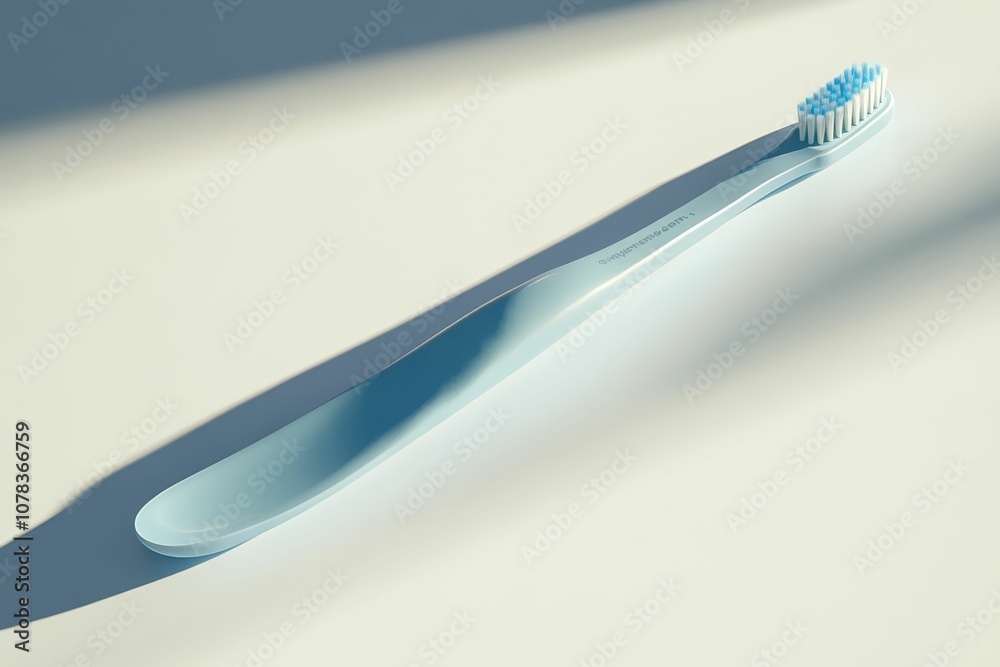 Blue toothbrush on a white surface. Blue toothbrush on a white surface.