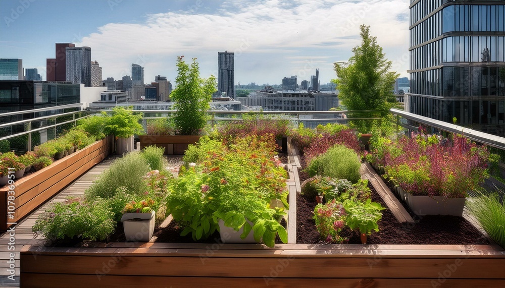 A restored urban park filled with new trees, walking paths, and benches, bringing nature back to the city.