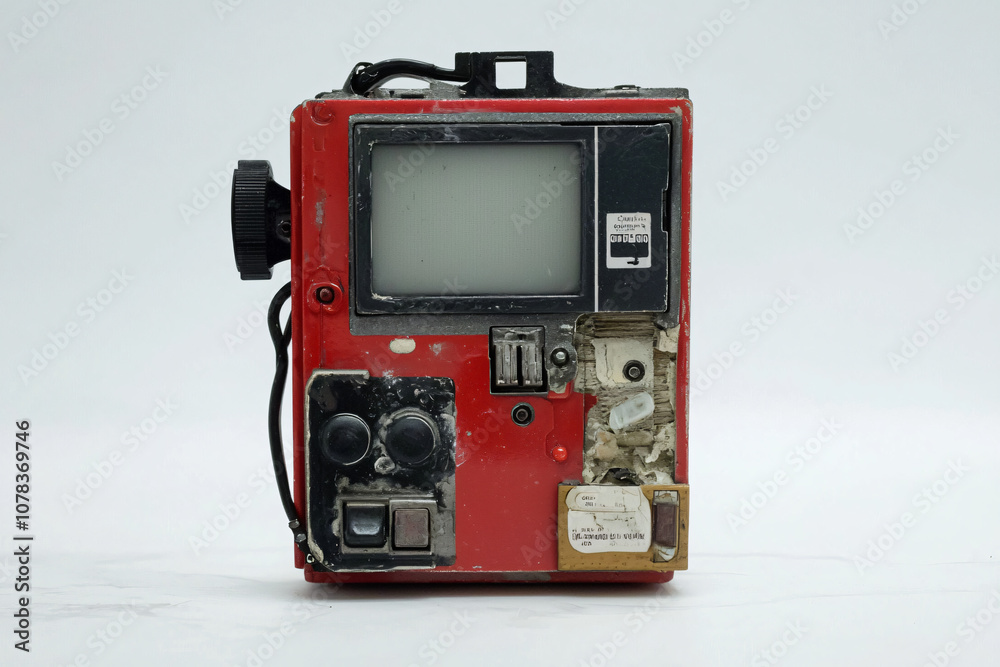 Fototapeta premium vintage Etch A Sketch on white background